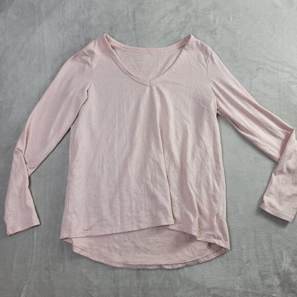 American Eagle Outfitters Tops - American Eagle Pink Super Soft V-Neck Longsleeve Women's Top | Size M